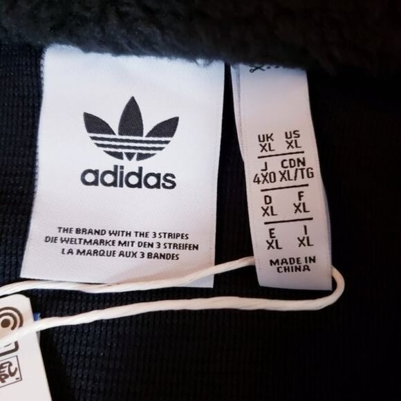 Adidas Mens Track Jacket Full Zip Two Front Pocket Firebird Sherpa Black XLarge - Picture 11 of 16